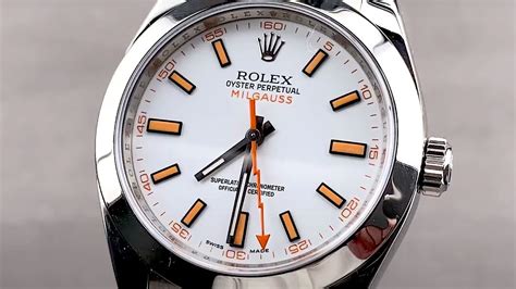 rolex milgauss white for sale|Rolex Milgauss price used.